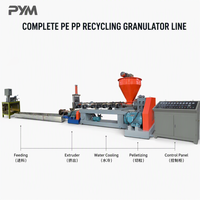 Granulateur de recyclage de plastique à vis simple PB-110, machine de pelletisation de déchets PE PP 37 kW