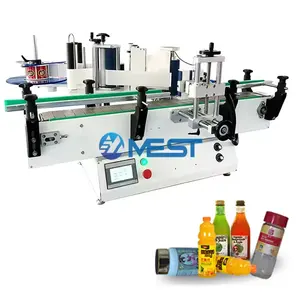 Auto Tafelblad Sojasaus Honing Eetbare Oliepasta Chilisaus Ronde Fles Zelfklevende Etiketteermachine Met Datum Code Printer