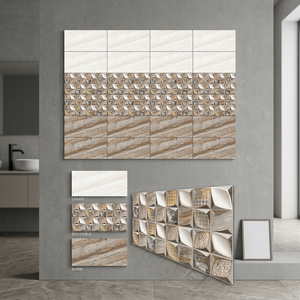 Carrelage mural en céramique émaillée à surface brillante, design marron Quis, 300x600mm, antidérapant, résistant aux acides, pour salle de bain et cuisine - Product Image 4
