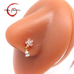 Gaby-Anillo <span class=keywords><strong>de</strong></span> <span class=keywords><strong>Plata</strong></span> <span class=keywords><strong>de</strong></span> Ley 925 con forma <span class=keywords><strong>de</strong></span> L para mujer, piercing para la <span class=keywords><strong>nariz</strong></span>, joyería para el cuerpo - Product Image 2