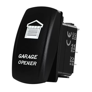 Interrupteur à bascule pour <span class=keywords><strong>ouvre</strong></span>-porte de garage 12V-24V DPDT 3 positions ON OFF ON Bouton de verrouillage et momentané Étanche pour voiture bateau camping-car caravane porte - Product Image 3