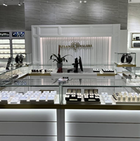 Vitrina de Exhibición de Vidrio Templado y MDF de Estilo Moderno y Lujoso, con Iluminación LED, Diseño Impermeable, Puertas de Vidrio, Personalizable, Alta Calidad