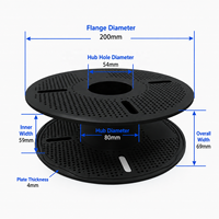 Bobine en plastique vide détachable de 200 mm, réutilisable, pour bobinage de filament d'imprimante 3D de 1 kg, PLA, PETG, bobine de recharge