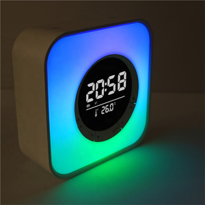 便携式蓝牙音箱 RGB LED 灯 FM 收音机 无线充电 闹钟 温度计 白噪音 婴儿助眠器 家用 - Product Image 4