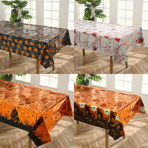 Mantel Rectangular Desechable de Plástico PET para Halloween y Navidad, Impresión Serigráfica en 4 Colores, Decoraciones Elegantes para Fiestas de Postres - Product Image 4