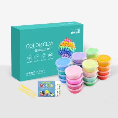 Đất Sét Polymer Mềm Siêu Nhẹ 24 Màu Đất Sét Nhựa Dẻo Màu Khô Không Khí Tự Làm Mô Hình Playdough