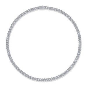 Collar Unisex de Plata S925 con Incrustaciones de Moissanita, Estilo Cubano, Cadena para Suéter, Hip Hop, Tendencia en Todo Lado, Gran Venta - Product Image 6