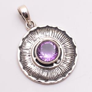 Pendentif péridot naturel bijoux en gros bijoux en argent sterling 925 fabricant de pendentifs fins faits à la main - Product Image 3