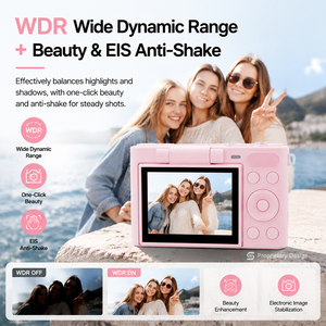 <span class=keywords><strong>Enregistreur</strong></span> numérique 4K UHD 48MP AF avec écran rotatif 2,4 pouces, zoom 16X, lecteur <span class=keywords><strong>MP3</strong></span>, jeux, dispositif anti-tremblement pour étudiants, <span class=keywords><strong>YouTube</strong></span>, Vlog - Product Image 2