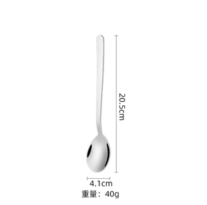 Cuillère à soupe et fourchette à long manche en acier inoxydable SUS 316 de style coréen - Product Image 3