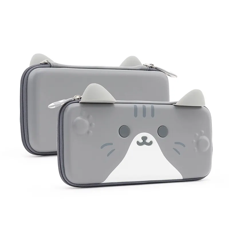 GeekShare orecchie da gatto portatile custodia rigida in Silicone sottile borsa da viaggio per Console Nintendo