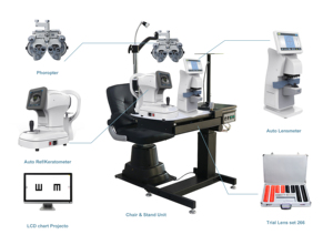 Chất lượng cao đo thị lực Ghế kết hợp bảng đứng mắt khúc xạ đơn vị quang học mới cửa hàng Thiết bị dụng cụ quang học - Product Image 3