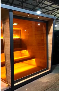 Современный Европейский Стиль Красный Кедр электрическая сауна с мокрым паром с воротами для 4 человек - Product Image 5