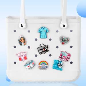 <b>Nurse</b> Charms for Bogg <b>Bags</b> Insert Accessories Decoration Compatible with Simply Southern Rubber Beach Totes Bogg <b>Bag</b> - Product Image 2