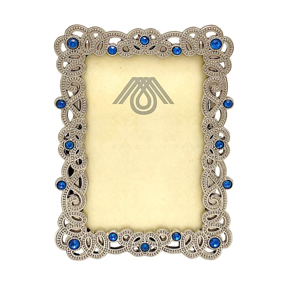 BEST SELLING BEADS METAL MINI PHOTO PICTURE FRAME PLACECARD FOR WEDDING