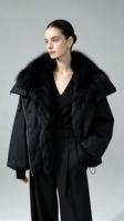 Veste d'hiver épaisse pour femme, nouvelle collection, col en fourrure de vison véritable amovible, manteau chaud en fourrure