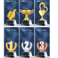 Trofeo de Metal grabado en blanco, de alta calidad forma personalizada, premios de cristal, trofeo de vidrio sólido en venta