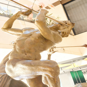 Escultura <span class=keywords><strong>de</strong></span> fundición chapada en bronce <span class=keywords><strong>de</strong></span> artistas <span class=keywords><strong>de</strong></span> circo con posturas artísticas tensas, figurita 3D para coleccionables <span class=keywords><strong>de</strong></span> arte - Product Image 3
