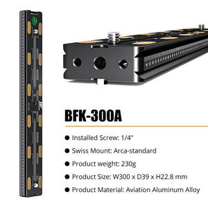 Placa de liberación rápida de aleación de aluminio profesional de 300mm con Acra/RRS para cámara DSLR y accesorios de cámara de trípode de videocámara - Product Image 5