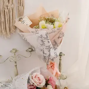 도트 패턴 다채로운 포장지 Artesanato 꽃 포장 꽃다발 장미 장식 플로리스트 용품