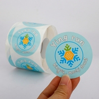 Autocollants ronds personnalisés avec logo sur rouleau, étiquettes adhésives imprimées pour bocaux, bouteilles, emballages, fournitures de marque OEM en gros