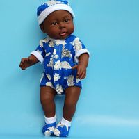 Mannequin de soins pour bébés africains de 41 cm - Poupée d'entraînement à l'allaitement réaliste