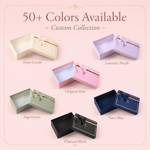 Caja de Regalo Personalizada con Lazo Rosa, Lazo de Satén, Banda Brillante, Tapa con Ondas en Relieve, Borde Dorado, Embalaje para Cosméticos y Cuidado de la Piel - Product Image 5