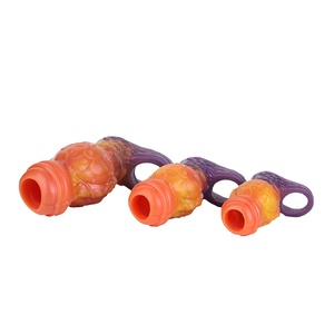 YC-2195 Hollow Dog Knot <b>Dildo</b> Penis Sleeves Sheath Flexible Cock Extender Sleeve - Product Image 3