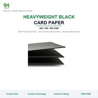 Papier cartonné noir épais 400-500 g/m² double face lisse 100 % pâte de bois écologique recyclable pour cadres photo et étiquettes suspendues