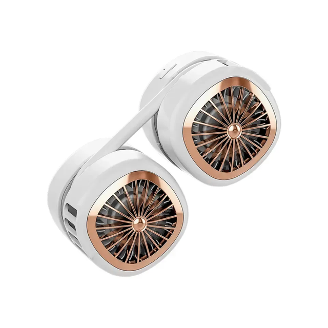 Factory Custom Cooling Usb Neck Fan Rechargeable Adjustable 3 Speeds Cooler Bladeless Free Hanging Mini Portable Neck Fan