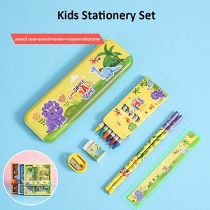 Văn phòng phẩm thiết lập cho bé trai trở lại trường học cung cấp Kit cho trẻ em bao gồm bút chì tẩy Cai Trị vót cho học sinh - Product Image 2