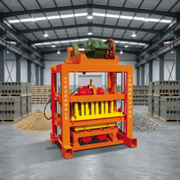 Machine à fabriquer des blocs de pavés en béton semi-automatique Shengya QTJ4-40 avec mélangeur JQ350, certifiée CE, facile à utiliser