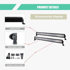 Thanh Đèn Led Công Suất Cao 100Led Chống Nước IP68 Thanh Đèn Led 24V Đèn Thanh 5d 52Inch Cho Xe Tải Mui Xe Địa Hình 300W - Product Image 4