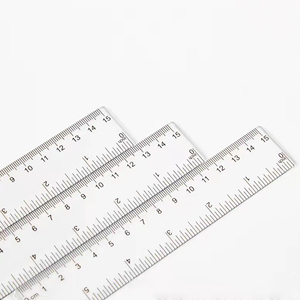 Juego de 4 Reglas Triangulares de Ángulo Recto de Plástico ABS Transparente de Alta Calidad con Logotipo Personalizado para Uso Escolar y Doméstico - Product Image 2