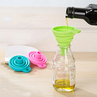 Entonnoir pliable en silicone de qualité alimentaire Mini entonnoir ABS de distribution de liquide ménager Outils de cuisine pour le sel et le sucre Sous-réservoir DIY