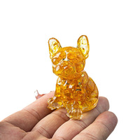 Décoration de bureau et de maison moderne et simple en résine avec gravier de cristal naturel transfrontalier, petit bouledogue français