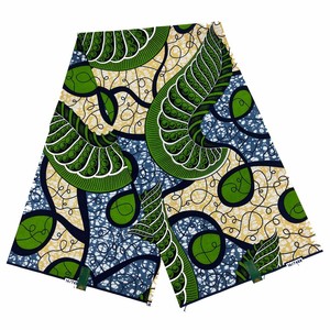 Tissu Batik Super-Wax Holland 100% Coton Biologique de Haute Qualité, 6 Yards, pour Robes de Mode Filles et Garçons - Product Image 1