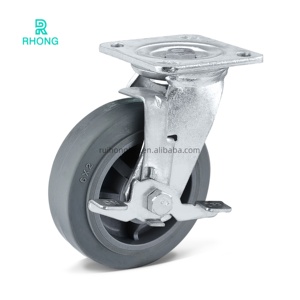 Edelstahl-Lenk rollen Graues PP-Schwenk rad mit Bremse Großhandel Industrielle Trolly-Lenkräder - Product Image 2