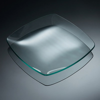Vente en gros d'assiettes à fruits rectangulaires ovales et rondes en verre clair, plat, grande assiette de présentation pour mariage, maison, plats en forme de cœur