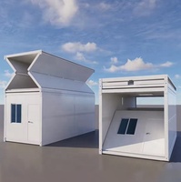 Maison conteneur préfabriquée pliable 20 pieds, modulaire, respirante, pour usage extérieur, design moderne, abri de camping et de réfugiés pour hôtel et atelier