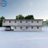 Maison conteneur préfabriquée pliable en Z à 2 étages WinFair Price Flat Pack 20 pieds en acier avec toilettes pour installation rapide