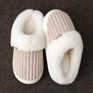 Nouvelles Pantoufles de Maison en Coton <span class=keywords><strong>pour</strong></span> Couples, Semelle PVC Épaisse, Polaire Corail Douillette, Doublure Pelucheuse — Meilleurs Prix Usine en Gros - Product Image 5