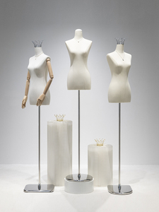 Maniquí de Boda Personalizado de Medio Cuerpo Superior Blanco para Vestidos de Novia con Cabeza y Corona - Product Image 4