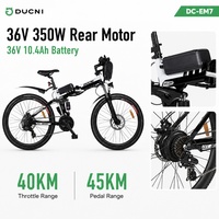 Bicicleta Eléctrica Urbana Plegable Moderna de 26 Pulgadas, 36V 350W, para Viajes Diarios en la Ciudad