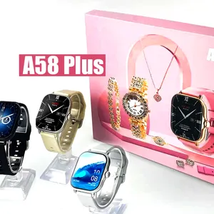 A58Plus Ladies Smart Watch Luxury for Women 2024 2023 Android IOS Smartwatch Rate Blood Pressure Intelligent Bracelet