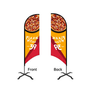 Гибкий пляжный флаг-перо с принтом на заказ - Product Image 1