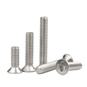 مقاسات M2.5 M3 M4 الترباس من الفولاذ المقاوم للصدأ DIN965 Cross Groove Countersunk - Product Image 6