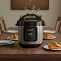 Cuisinière électrique à pression multifonction 10-en-1 en acier inoxydable antiadhésif 6L pour usage domestique et hôtelier