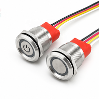 Sakelar Tombol Sentuh Kapasitif Logam Tahan Air IP67 22mm Baja Tahan Karat Sakelar Kontrol LED Penggunaan Industri