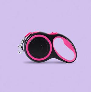 Correa Retráctil de Lujo para Perros de 5m, Color Rosa y Negro, Diseño Resistente con Liberación Rápida, para Perros de hasta 50kg, Venta al Por Mayor, OEM, ODM - Product Image 1